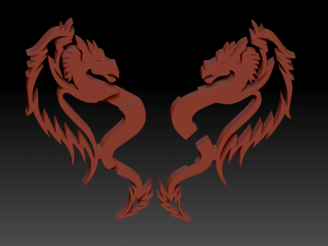 dragons yin and yang Model Cetak 3D