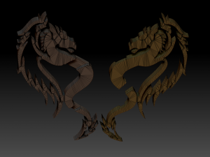 dragons yin and yang Model Cetak 3D