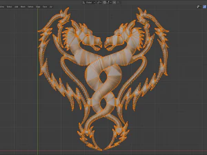 dragons yin and yang 3D Print Model