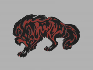 lobo para imprimir Modelo de Impressão 3D