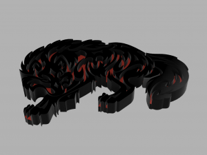 printable wolf Model do druku 3D