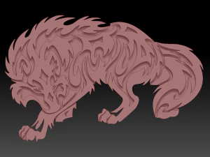 printable wolf 3D Print Model