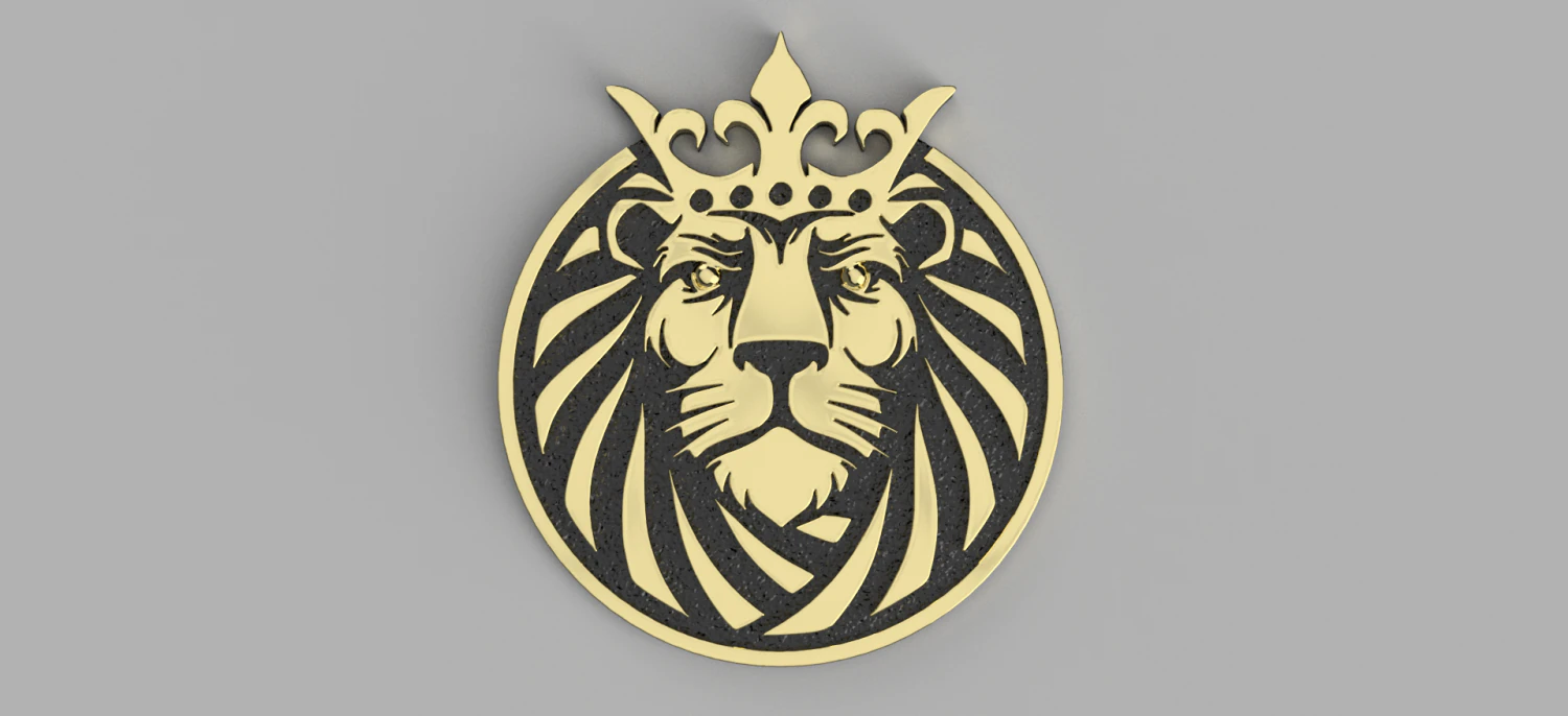 lion king coin 3D Print Model .c4d .max .obj .3ds .fbx .stl .blend