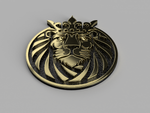 lion king coin 3D-printmodel
