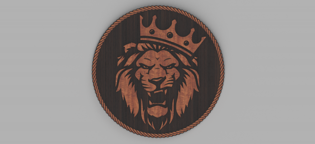 lion king wooden coin Modèles 3D en vedette .c4d .max .obj .3ds .fbx .stl .blend 