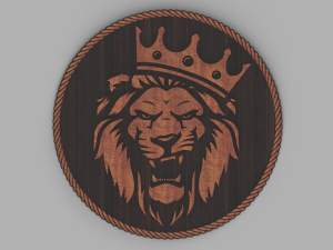 lion king wooden coin 3D Print Model