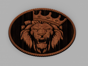 lion king wooden coin Modèles 3D en vedette