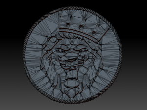 lion king wooden coin Modèles 3D en vedette