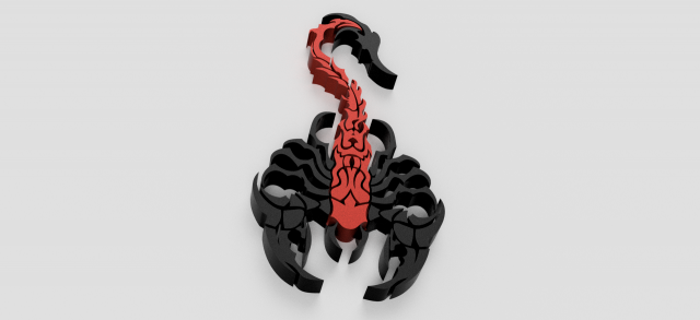 scorpion 3D Принт Модель .c4d .max .obj .3ds .fbx .stl .blend 