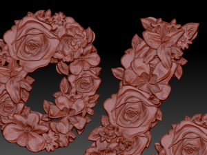 flower number symbol percent 3D Model