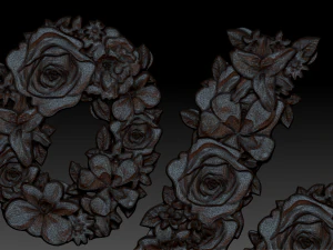 flower number symbol percent 3D Model