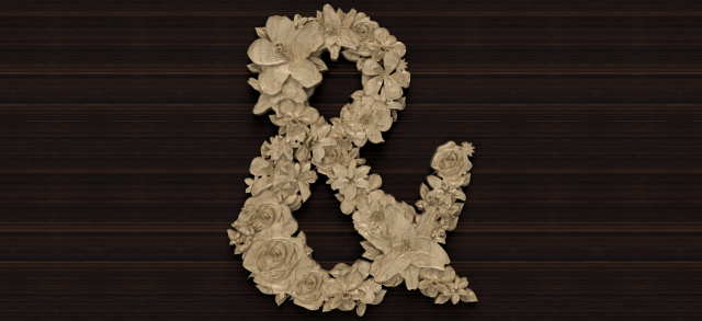 flower number symbol ampersand Model 3D .c4d .max .obj .3ds .fbx .stl .blend 