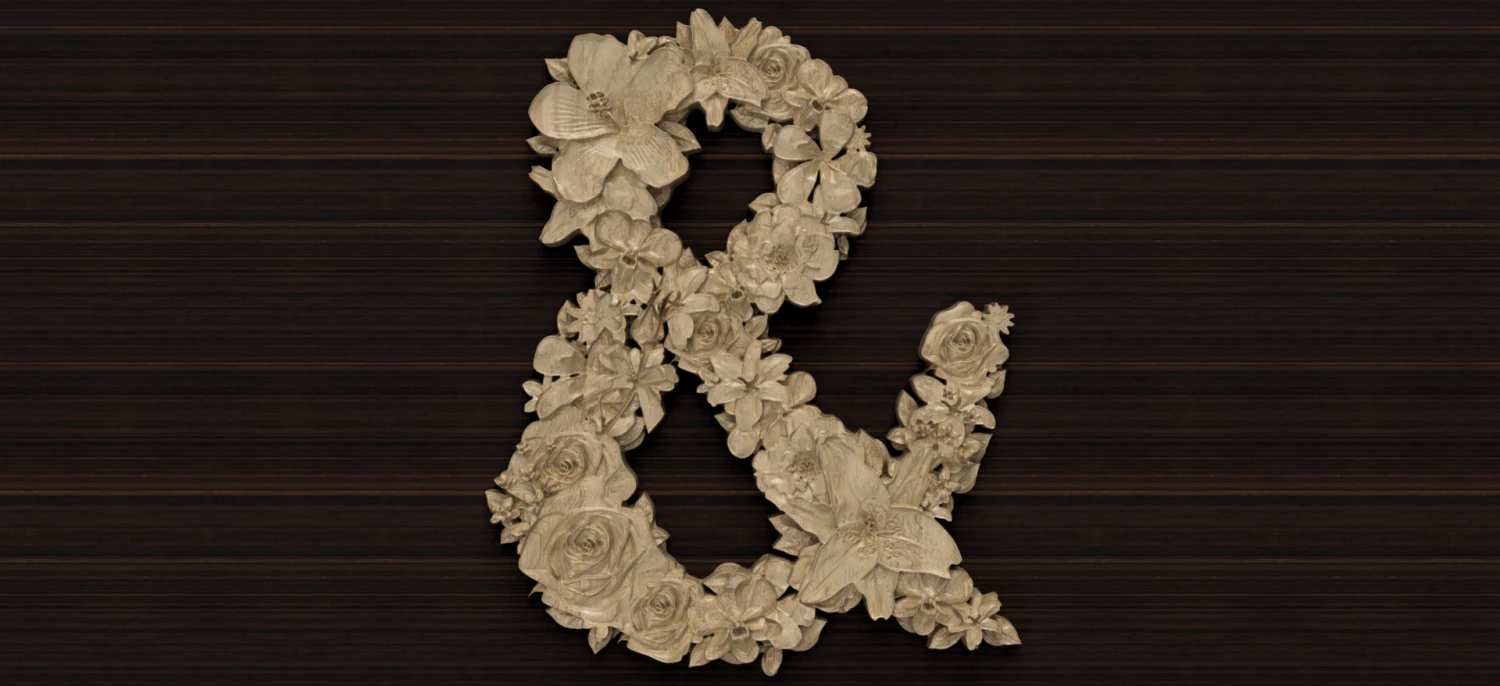 flower number symbol ampersand 3D Model .c4d .max .obj .3ds .fbx .stl .blend 