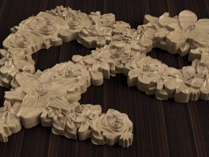 flower number symbol ampersand Model 3D