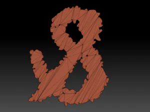flower number symbol ampersand 3D Model