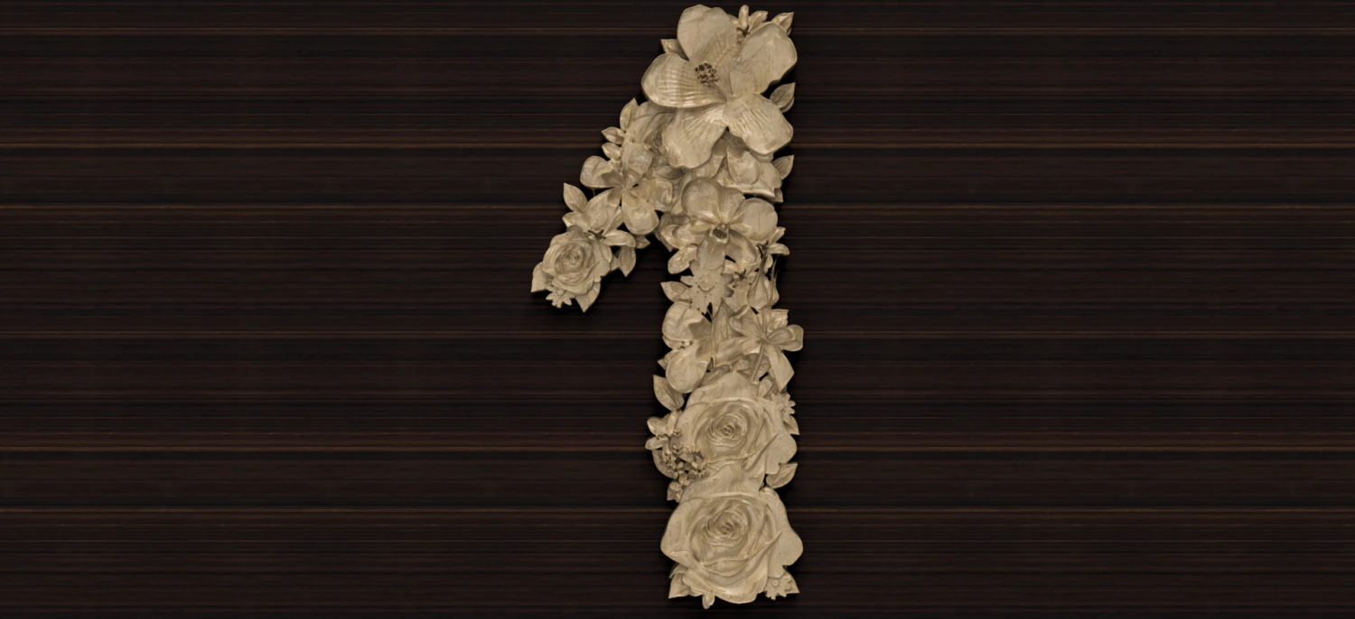flower number 1 3D Model .c4d .max .obj .3ds .fbx .stl .blend 
