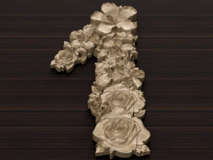 flower number 1 3D Model