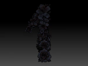 flower number 1 3D Model