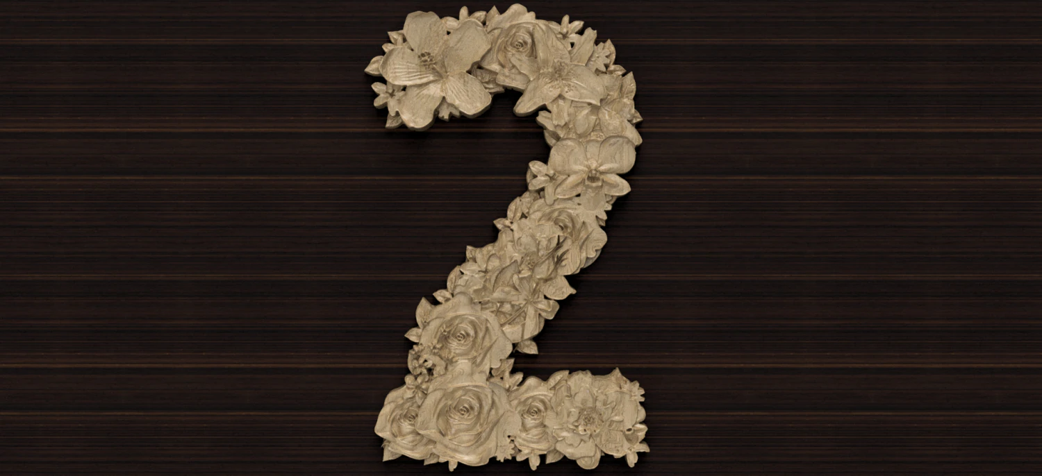 flower number 2 3D Model .c4d .max .obj .3ds .fbx .stl .blend 