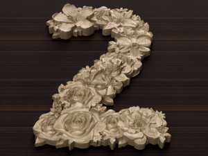 flower number 2 3D Модель