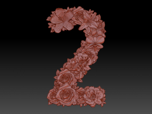 flower number 2 3D Модель