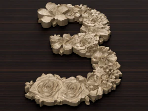 flower number 3 3D Model