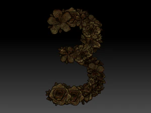 flower number 3 3D Model