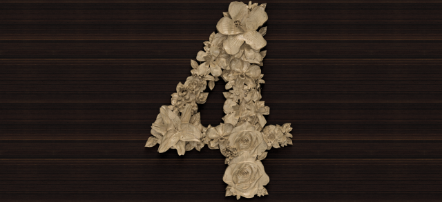flower number 4 3D Model .c4d .max .obj .3ds .fbx .stl .blend 