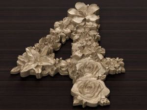 flower number 4 3D Model