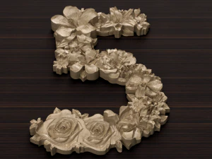 flower number 5 3D Model