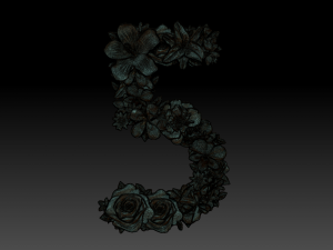 flower number 5 Modelo 3D
