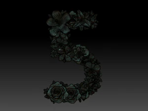 flower number 5 3D Model
