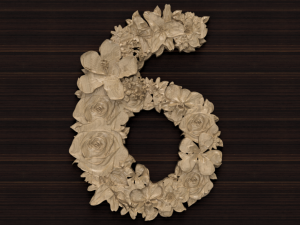 flower number 6 3D Model