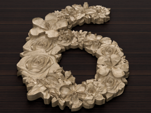 flower number 6 3D Model
