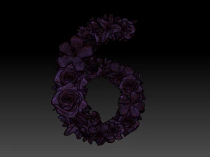 flower number 6 3D Model