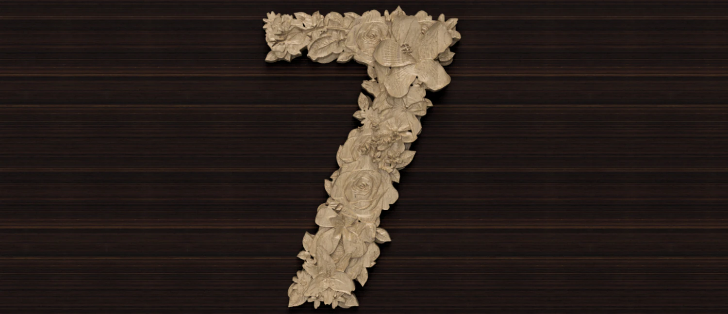 flower number 7 3D Model .c4d .max .obj .3ds .fbx .stl .blend 