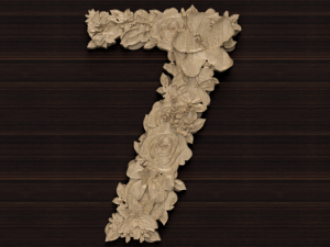 flower number 7 3D 모델