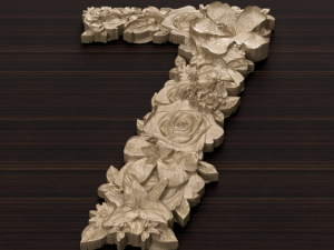 flower number 7 3D 모델