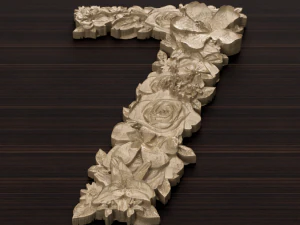 flower number 7 3D Model