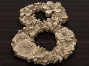 flower number 8 3Dモデル