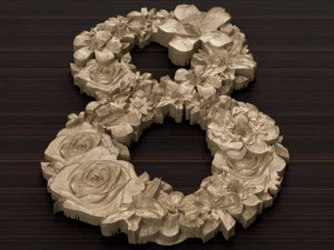 flower number 8 3D Model