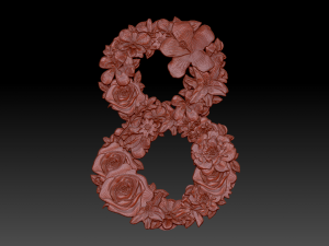 flower number 8 3Dモデル