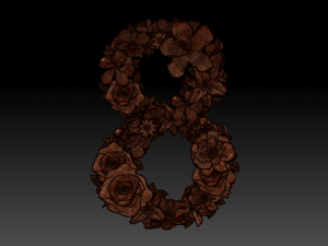 flower number 8 3Dモデル