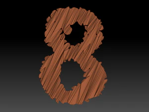 flower number 8 3D Model