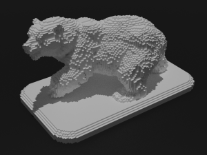 voxel bear 3Dプリントモデル