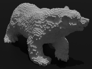 voxel bear 3Dプリントモデル