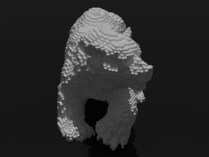 voxel bear 3Dプリントモデル