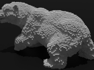 voxel bear 3Dプリントモデル