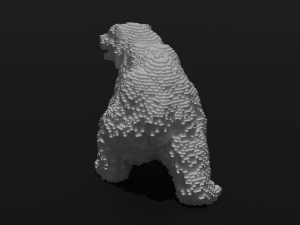 voxel bear 3Dプリントモデル
