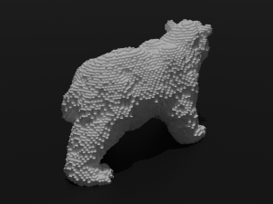 voxel bear 3Dプリントモデル